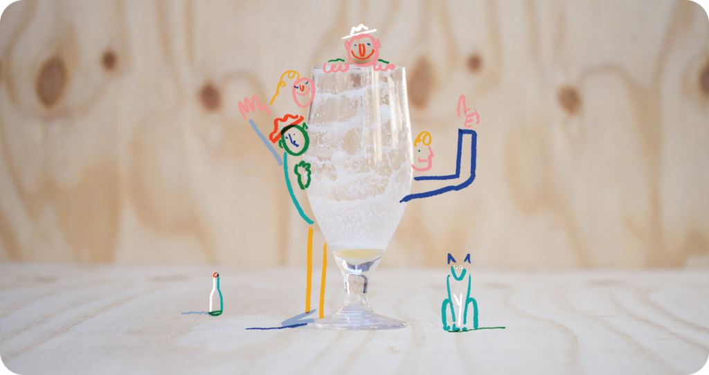 Partizan Brewery design met glas