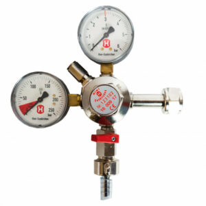 CO2-drukregelaar met 2 manometers