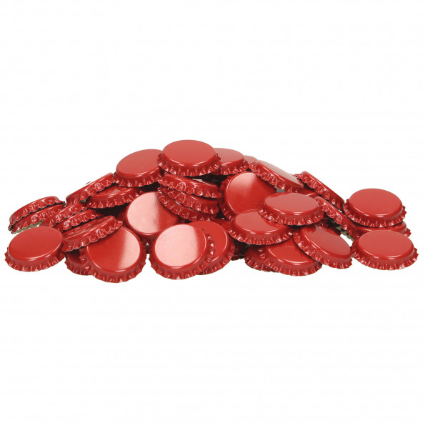 Kroonkurken 26 mm rood 100 st. Kroonkurken 26 mm rood 100 st.