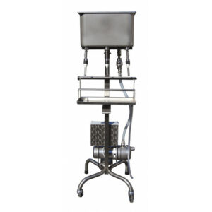 afvultoestel inox+pomp+niv.cont+30filt. 3 bek bier