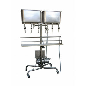 afvultoestel inox+pomp+niv.contr. 6 bekken bier